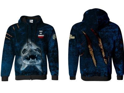 BLUZA Z KAPTUREM I ZAMKIEM ZANDER ATTACK 2 (blue)